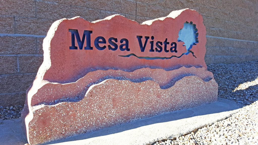 Mesa Vista Neighborhood Sign