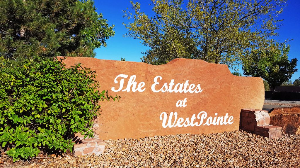 The Estates at West Pointe Neighborhood Sign