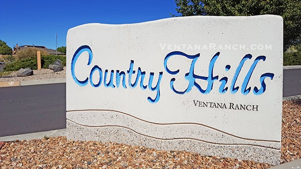 Country Hills neighborhood sign