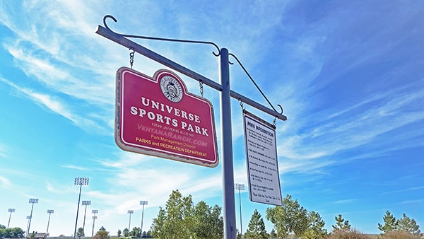 Universe Sports Park sign